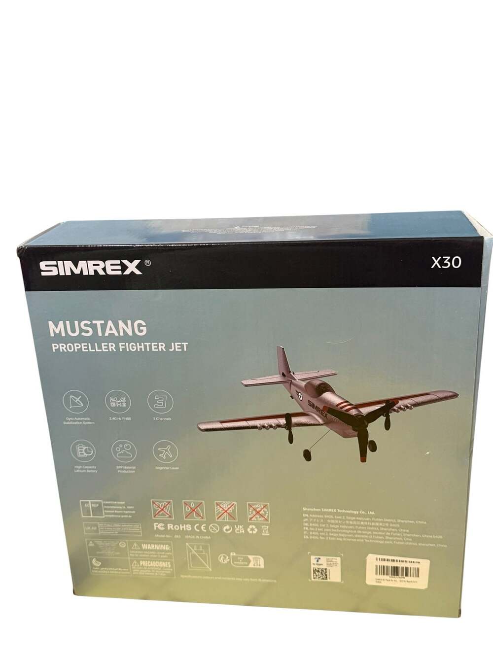 SIMREX X30 Mustang Propeller Fighter Jet RC Airplane